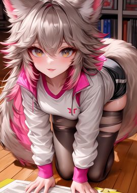 Anime Girl with Fox Ears