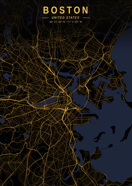 Boston Golden City Map