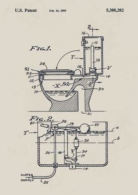 Toilet Patent Diagram