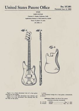 Fender Bass Guitar Patent