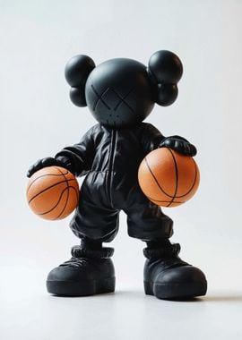 Black & Orange Basketball Figure