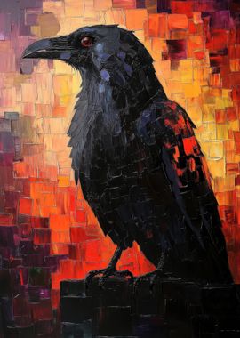 Raven Oil Painting