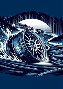 Racing Wheel Illustration