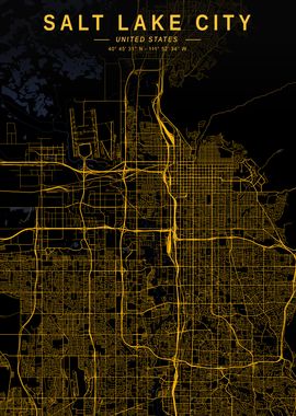 Salt Lake City Golden Map