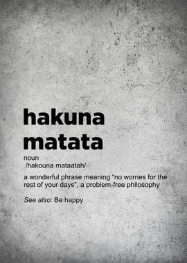 Hakuna Matata Definition