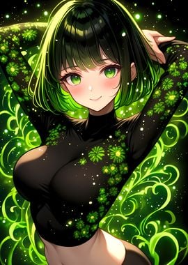 Green Hair Anime Girl