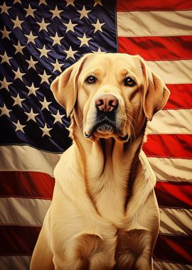 American Flag Labrador