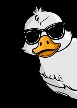 Cool Duck With Sunglasses Ducks Lover Peking Duck