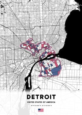 Detroit City Map