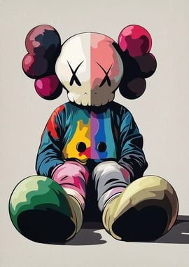 Colorful Kaws Figure