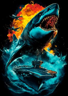 Shark Attack on Aircraft Carrier