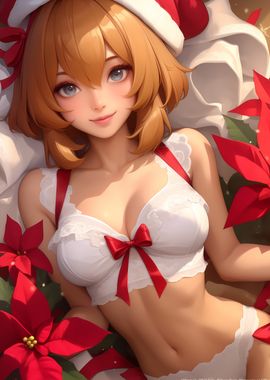 Anime Girl in Christmas Outfit