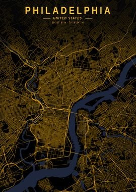 Philadelphia Golden City Map