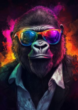 Cool Gorilla in Sunglasses