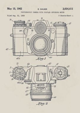 Photographic Camera Patent Illustration