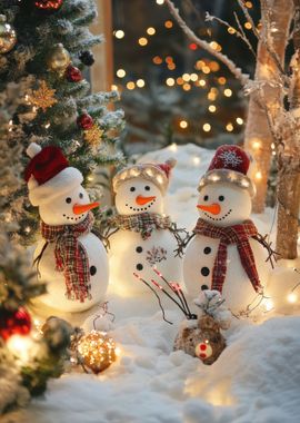 Holiday Snowman Trio