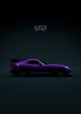 Dodge Viper SRT ACR Purple 2016 - Green Tint Background