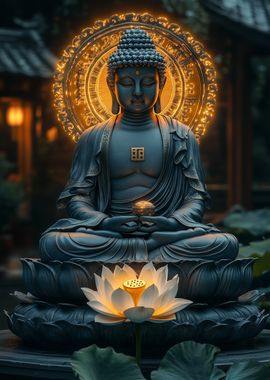 Buddha Beside Lotus