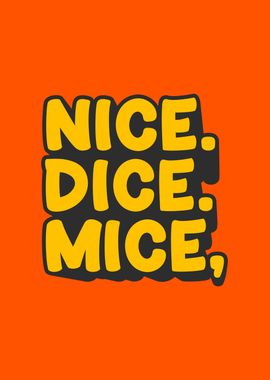 Nice Dice Mice Poster