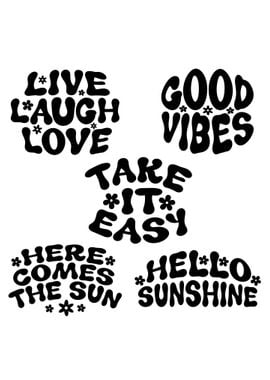 Positive Vibes Typography