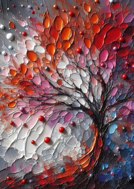 Abstract Tree Painting