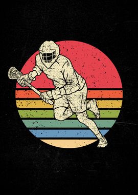 Vintage Lacrosse Player