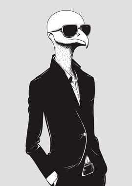 Bald Eagle in Suit