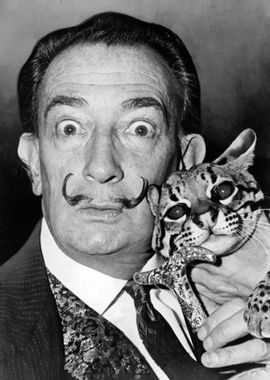 Portrait of Salvador Dali with Ocelot