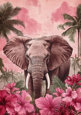 Elephant in Tropical Paradise