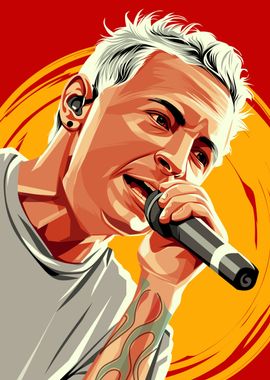 Chester Bennington Pop Art Portrait