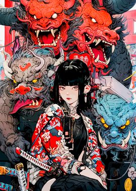 Girl with Japanese Demons