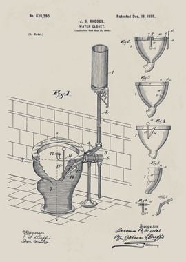 Water Closet Patent Illustration