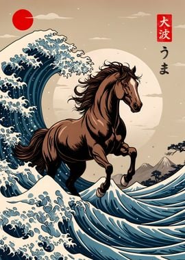 Horse  Great Wave