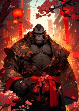 Gorilla in Kimono