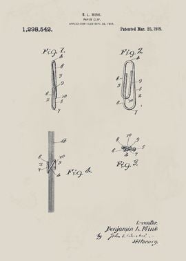 Paper Clip Patent Drawing