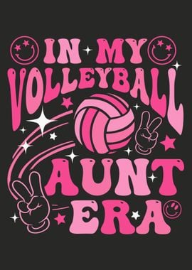 Volleyball Aunt Era Graphic