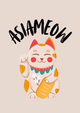 Asian Cat Illustration