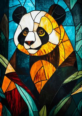 Stained Glass Panda