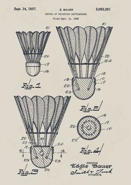 Badminton Shuttlecock Patent