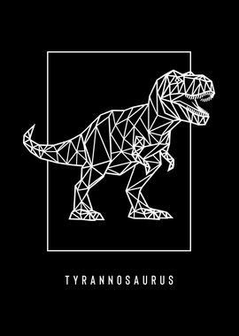 Tyrannosaurus Rex Geometric Art