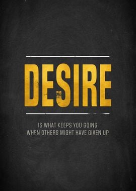 Desire Motivational Poster