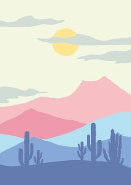 Desert Sunset Landscape