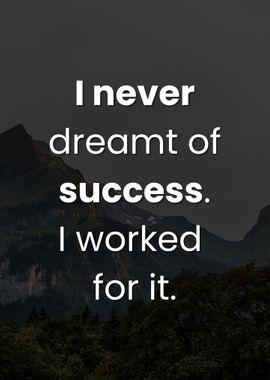 Success Through Hard Work