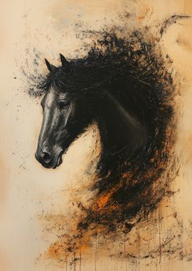 Black Horse Portrait