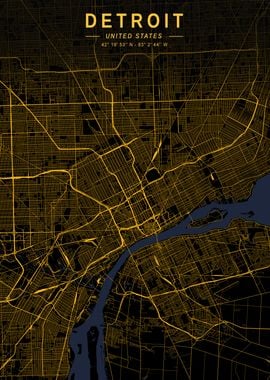 Detroit Golden City Map