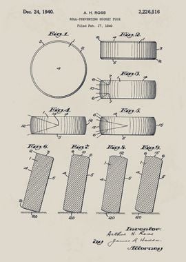 Hockey Puck Patent Drawing