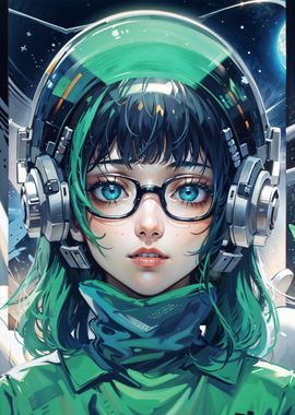 Anime Girl in Space Suit