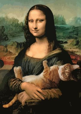 Mona Lisa with Cat