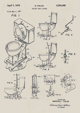 Toilet Seat Patent Drawing