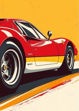 Red Ferrari Poster